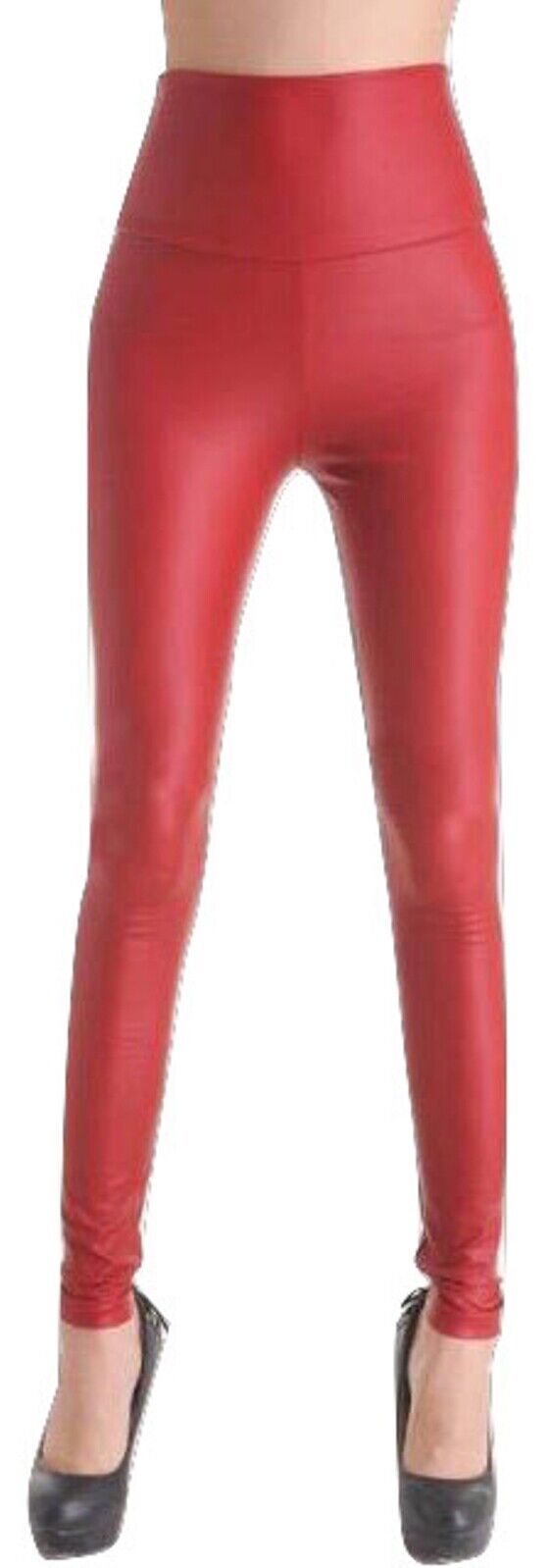 Leggings LC7748 Lederlook Wetlook hüfthoch