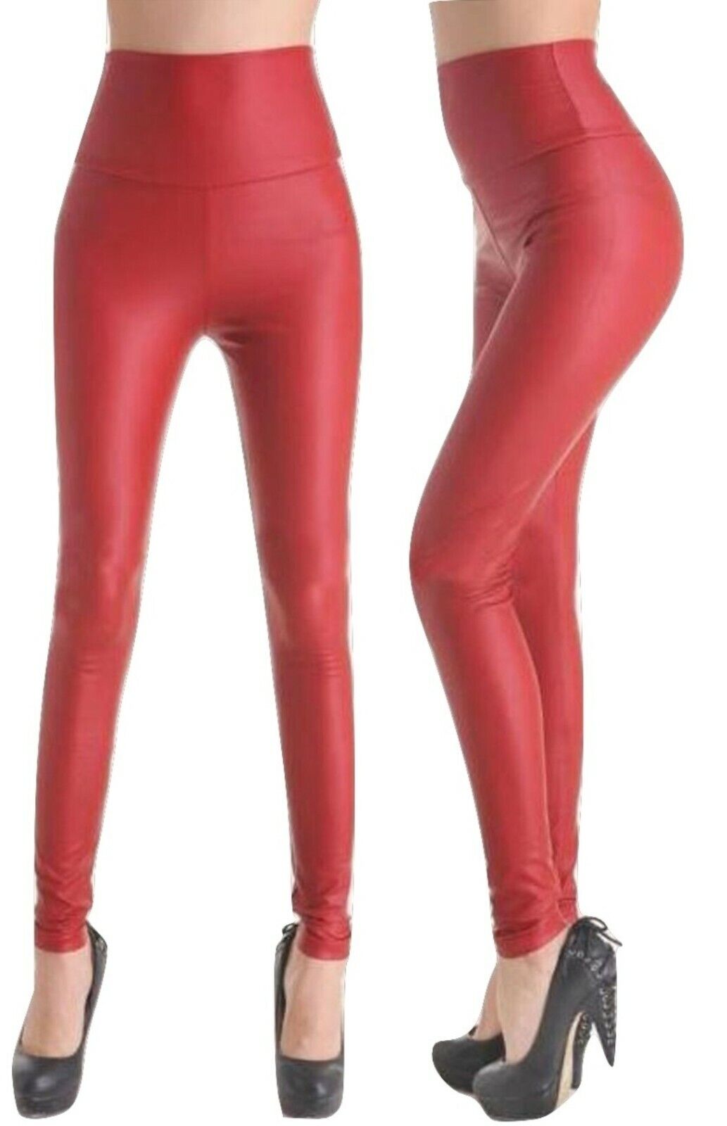 Leggings LC7748 Lederlook Wetlook hüfthoch